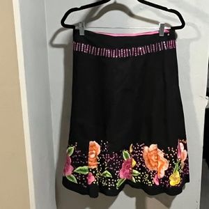 Hand Beaded and Stitched Basil and Maude Skirt Size 4